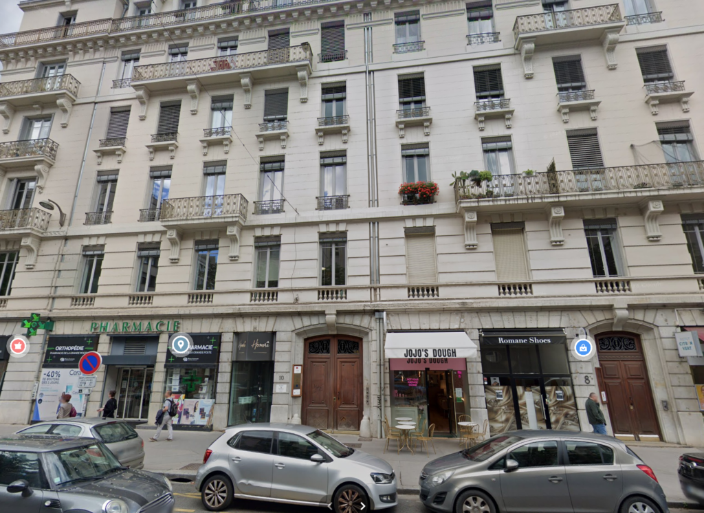 Façade du 10 rue de la Charité à Lyon